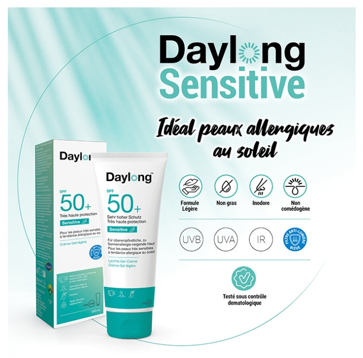 Galderma Daylong Sensitive Light Gel Suncare Cream SPF50+ (Sunscreens) 200ml (6.76fl oz)