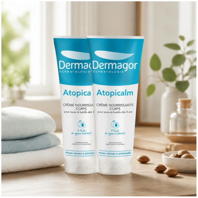 Dermagor Atopicalm Face And Body Softener 250ml x2 (8.45fl oz x2)