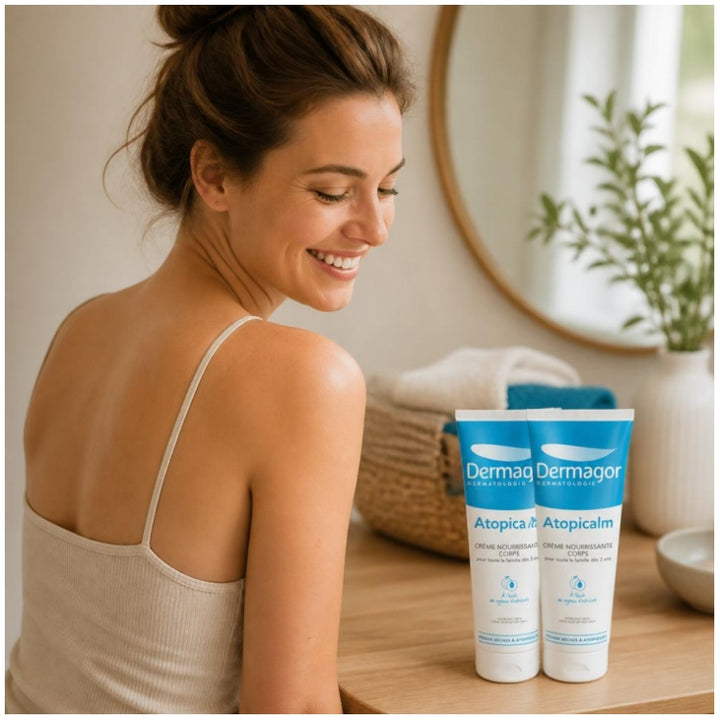 Dermagor Atopicalm Face And Body Softener 250ml x2 (8.45fl oz x2)