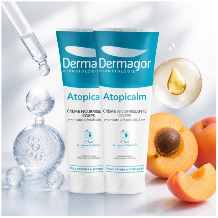 Dermagor Atopicalm Face And Body Softener 250ml x2 (8.45fl oz x2)