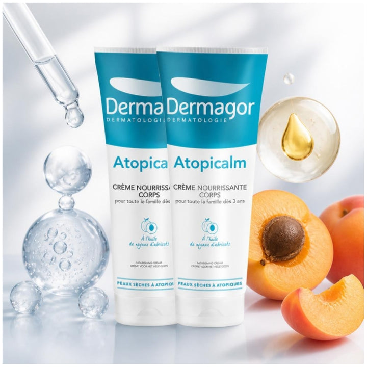 Dermagor Atopicalm Face And Body Softener 250ml x2 (8.45fl oz x2)