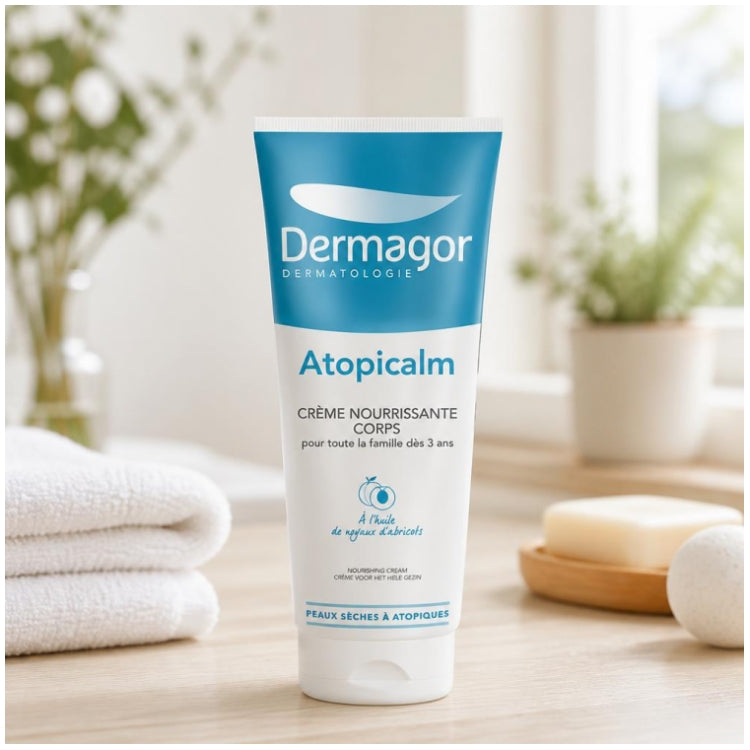 Dermagor Atopicalm Crème Corps Nourrissante pour Peaux Sèches à Tendance Atopique - 2x250ml