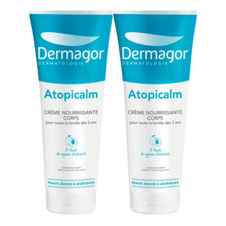 Dermagor Atopicalm Face And Body Softener 250ml x2 (8.45fl oz x2) - FrenchBeautyHub