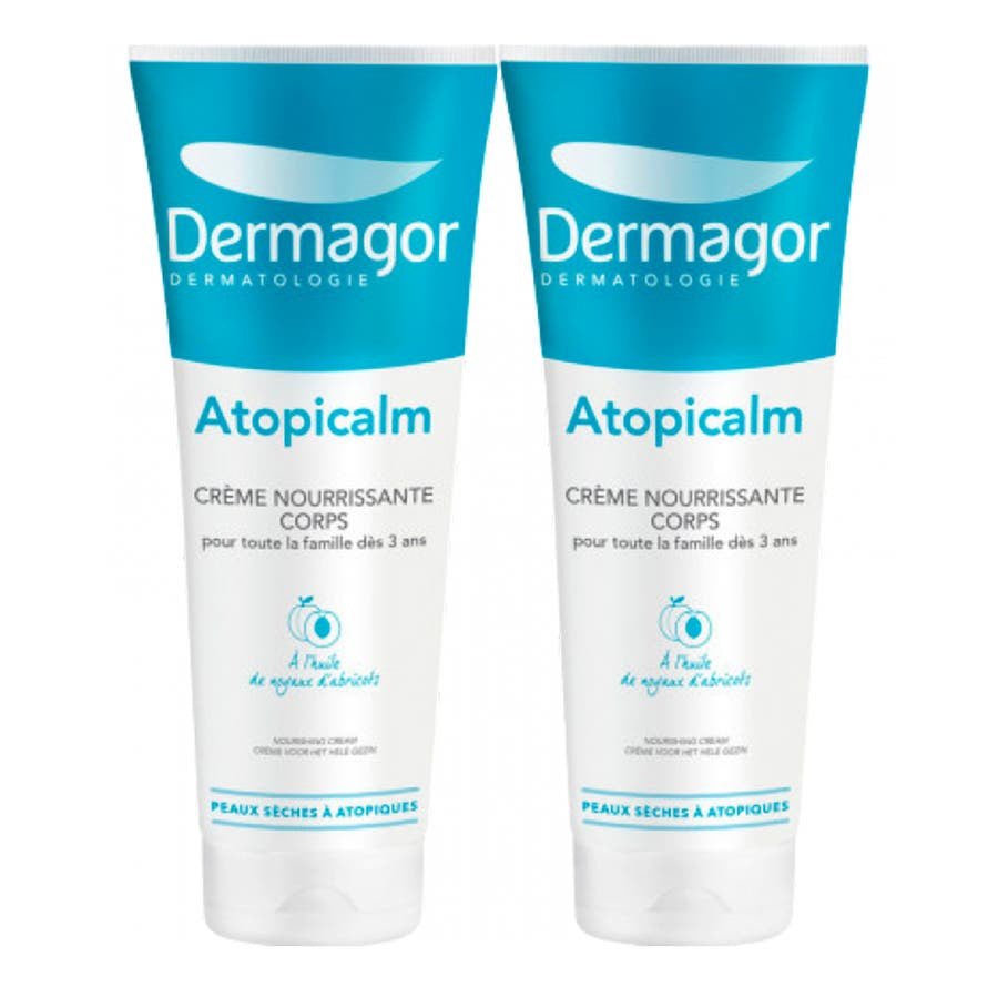 Dermagor Atopicalm Nourishing Body Cream for Dry Skin Prone to Atopy - 2x250ml - FrenchBeautyHub