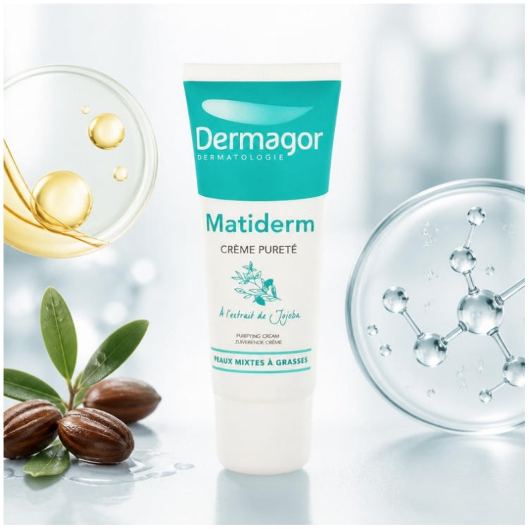 Dermagor Matiderm Purifying Cream 40ml (1.35 fl oz) for Combination to Oily Skin