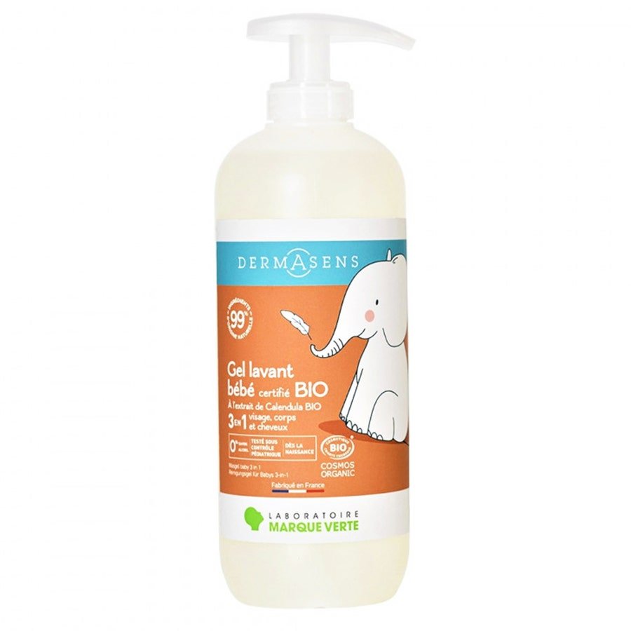 Dermasens 3 in 1 Organic Baby Wash Gel 500ml (16.91fl oz) - FrenchBeautyHub