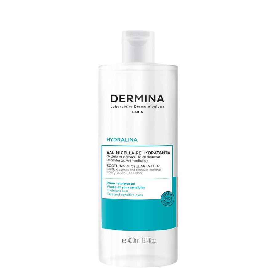 Dermina Hydralina Micellar Water for Normal to Dry Skin 400ml (13.52fl oz) - FrenchBeautyHub