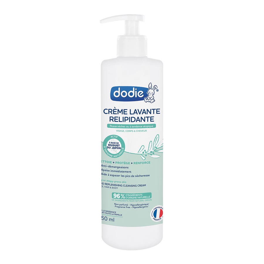 Dodie Relipid+ cleansing cream Dry or atopy - prone skin 450ml (15.22fl oz) - FrenchBeautyHub