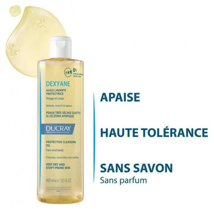 Ducray Dexyane Cleansing Gel Very Dry Skin Prone To Atopy 400ml (13.52fl oz)