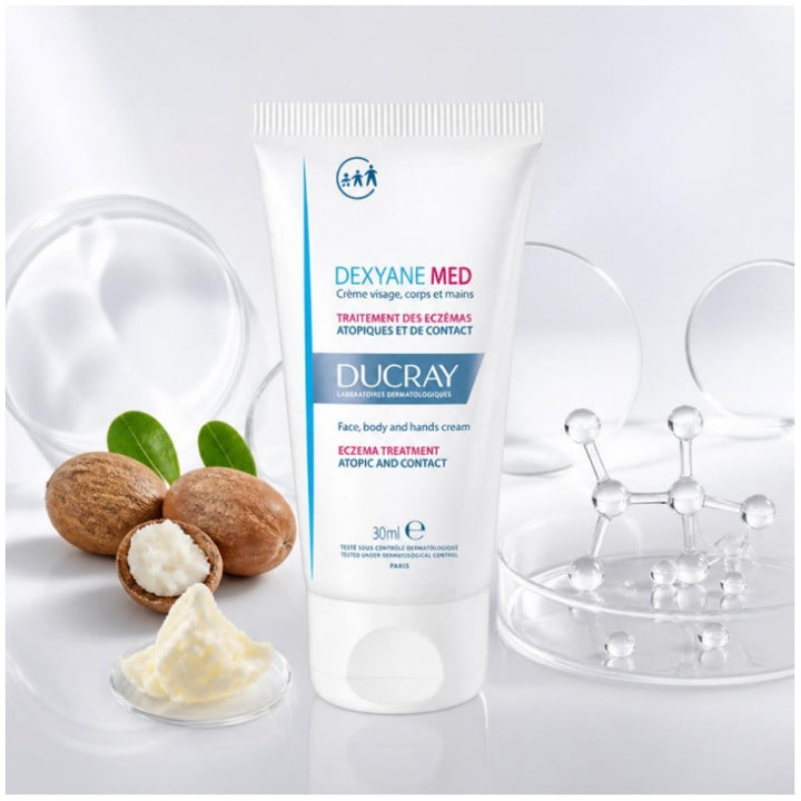 Ducray Dexyane Face, Body and Hands Cream Eczema Treatment Med 30ml (1.01fl oz)