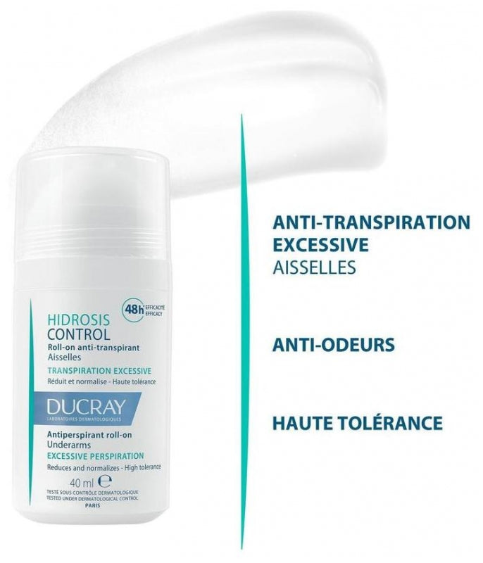 Ducray Hidrosis Control Antiperspirant Roll On Underarms  40ml (1.35fl oz)
