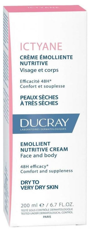 Ducray Ictyane Crème nutritive émolliente peaux sèches à très sèches 200ml