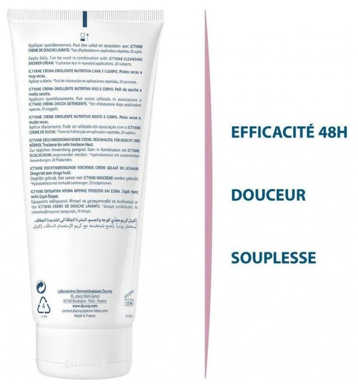 Ducray Ictyane Crème nutritive émolliente peaux sèches à très sèches 200ml