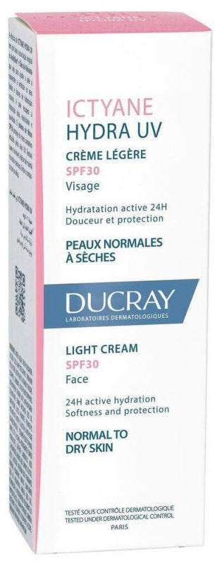 Ducray Ictyane Hydra Uv Light Cream Spf30 Face 40ml (1.35fl oz)