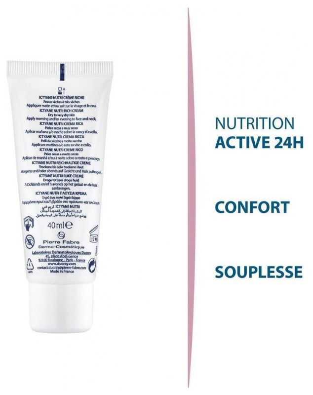 Ducray Ictyane Crema nutriente ricca 40ml