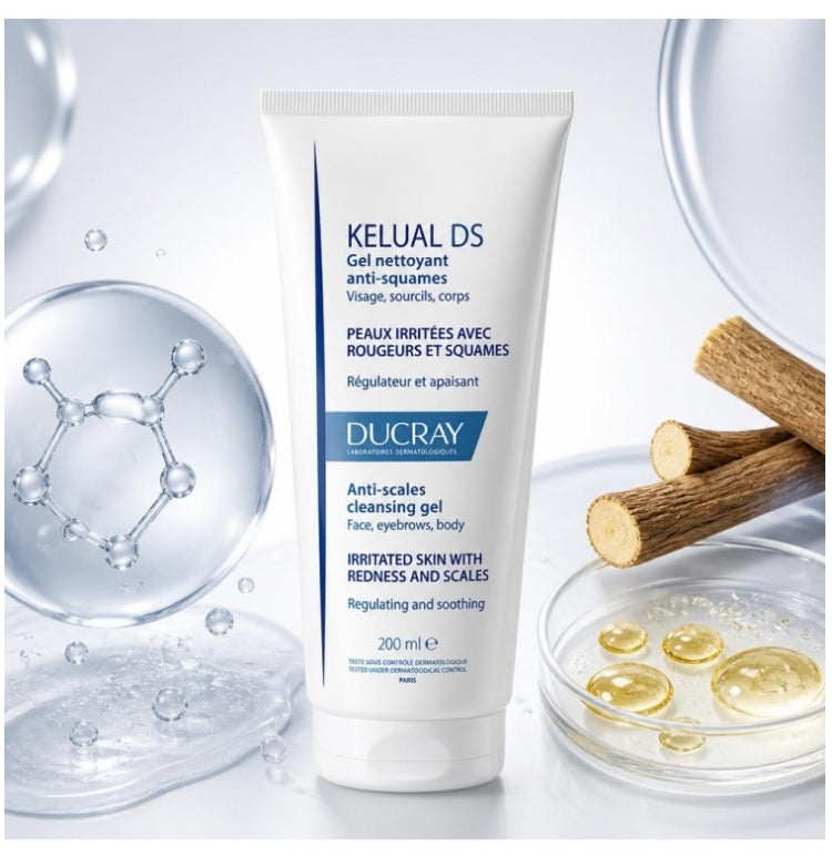 Ducray Kelual Ds Foaming Gel Face And Body 200ml (6.76fl oz)