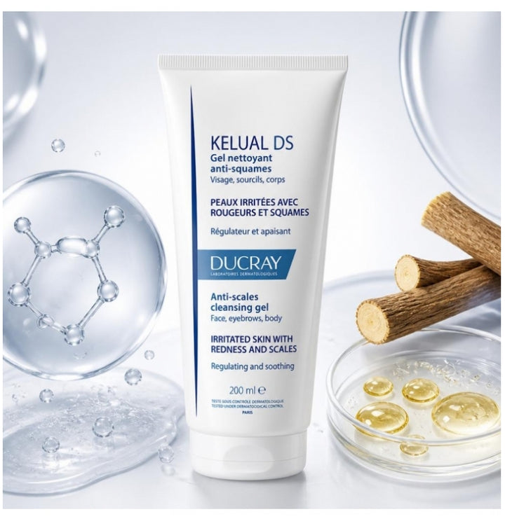 Ducray Kelual Ds Foaming Gel Face And Body 200ml (6.76fl oz)