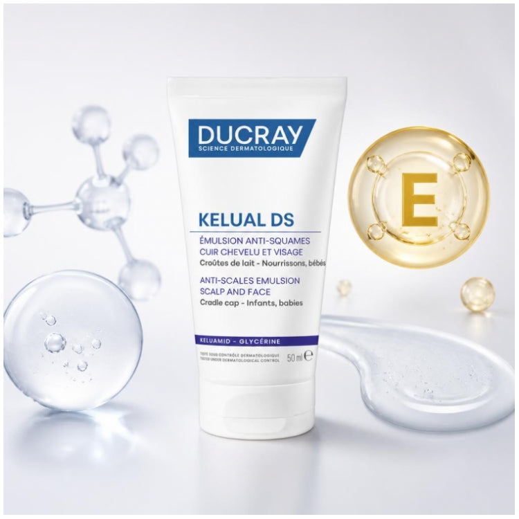 Ducray Kelual Keratoreducing Emulsion Face & Scalp, Cradle Cap 50ml (1.69fl oz)