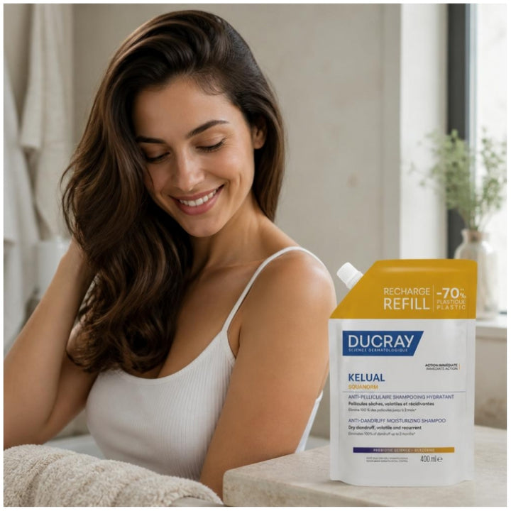 Ducray Kelual Squanorm Eco-Recharge Anti-Dandruff Hydrating Shampoo 400ml (13.53fl oz)
