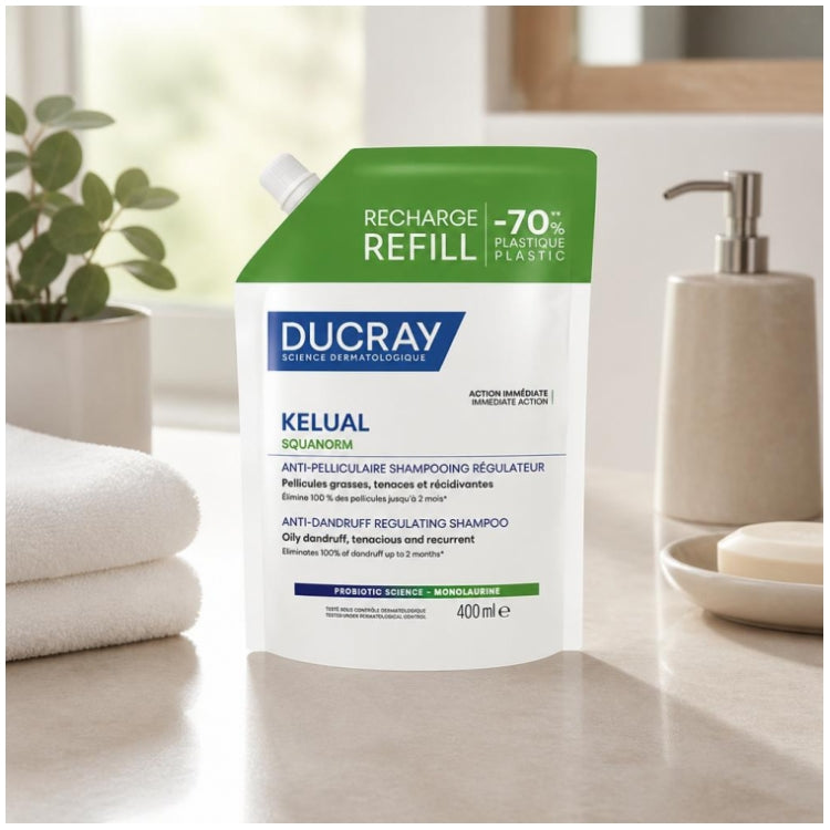 Ducray Kelual Squanorm Eco-Recharge Anti-Dandruff Regulating Shampoo 400ml (13.53fl oz)