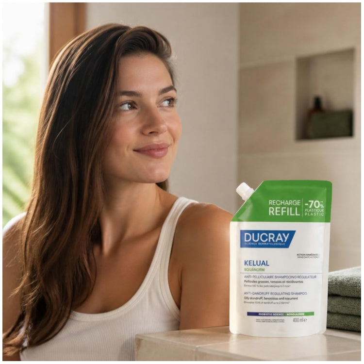 Ducray Kelual Squanorm Eco-Recharge Anti-Dandruff Regulating Shampoo 400ml (13.53fl oz)