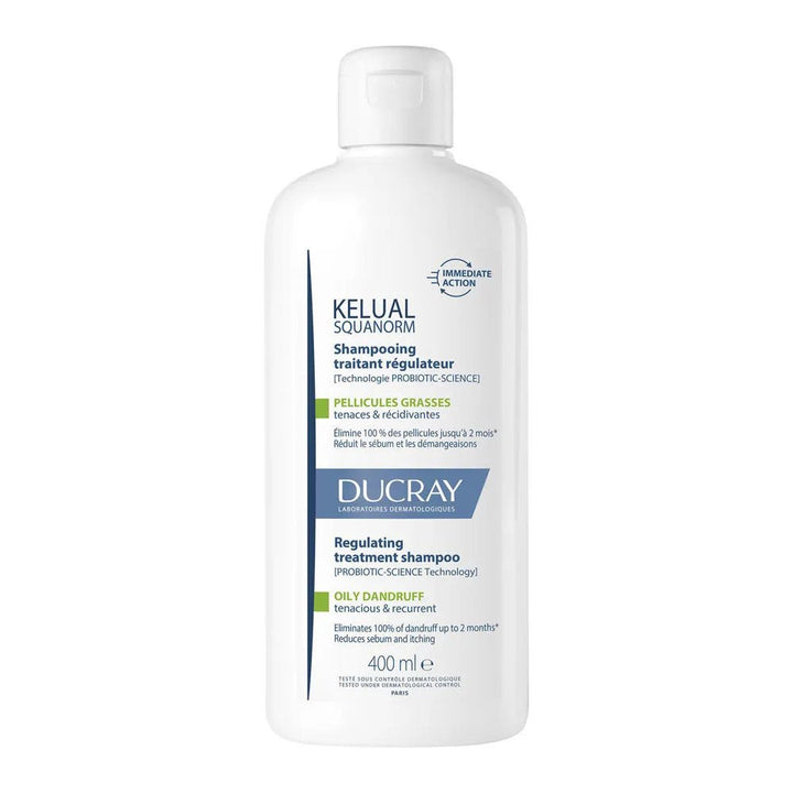 Ducray Kelual Squanorm Oily Dandruff Treatment Shampoo 400ml (13.52 fl oz) - FrenchBeautyHub