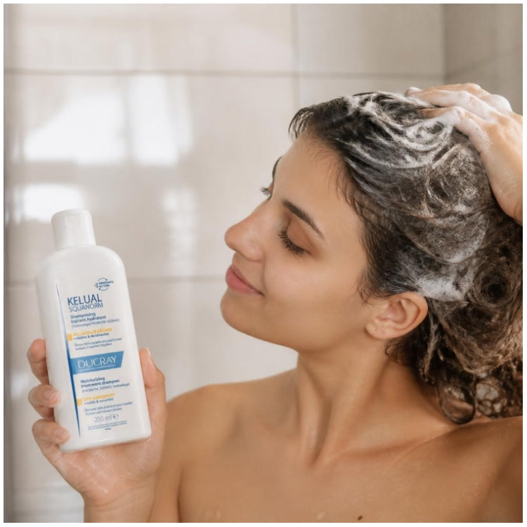 Ducray Kelual Squanorm Moisturizing Treatment Shampoo for Dry Dandruff 200ml (6.76fl oz)
