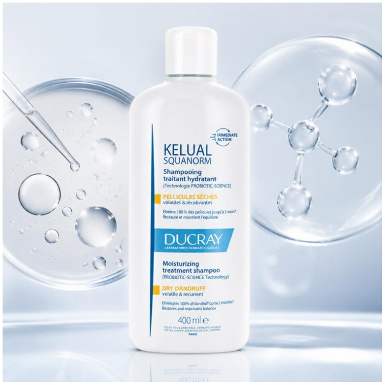 Ducray Kelual Squanorm شامبو علاجي للقشرة الجافة 400ml