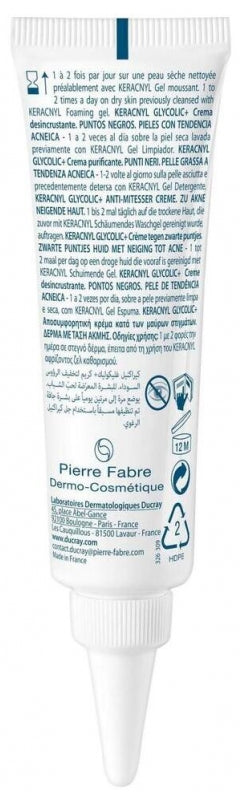 Ducray Keracnyl Glycolic+ Unclogging Cream 30ml (1.01fl oz)