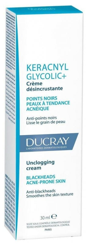 Ducray Keracnyl Glycolic+ Unclogging Cream 30ml (1.01fl oz)