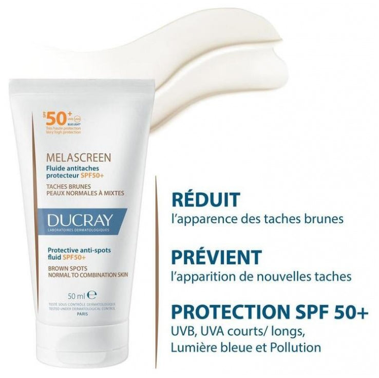 Ducray Melascreen UV 50 Anti-Spot Fluid SPF50+ for Normal to Combination Skin 1.7 fl oz