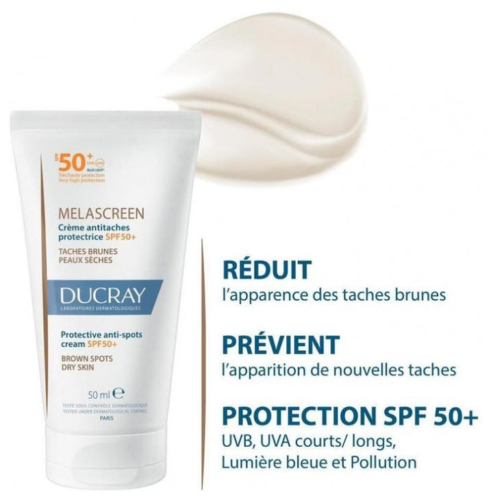 Ducray Melascreen Anti-Spots Protective Cream SPF50+ 50ml (1.7 fl oz)