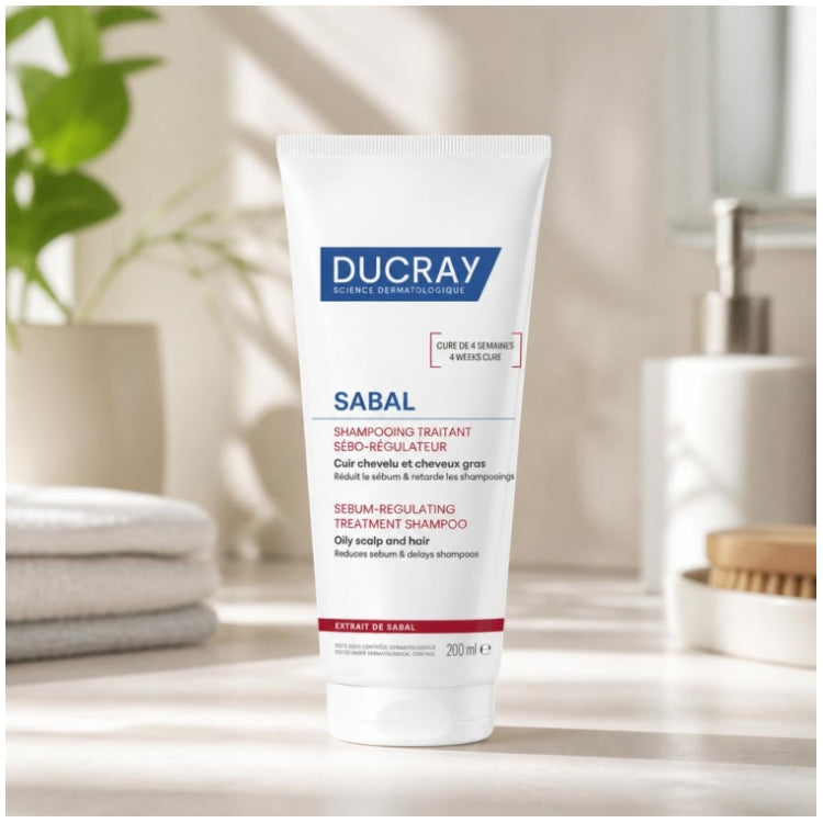 Ducray Sabal Seboregulating treating shampoo for oily scalp and hair 200ml (6.76fl oz)