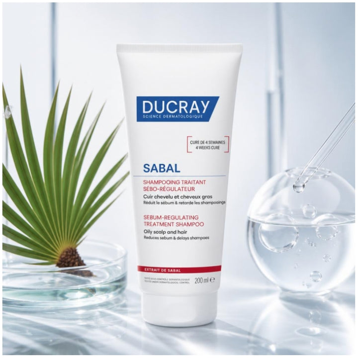 Ducray Sabal Seboregulating treating shampoo for oily scalp and hair 200ml (6.76fl oz)