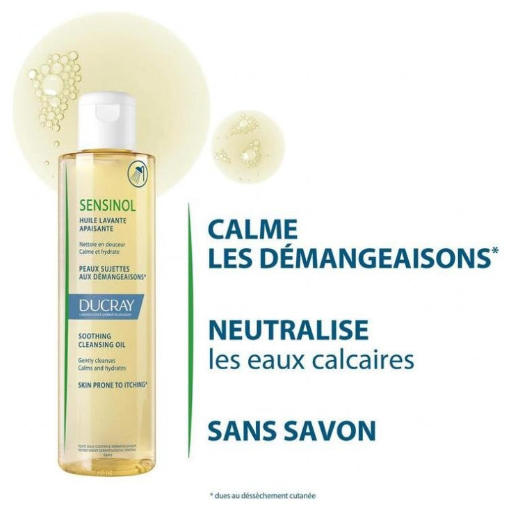 Ducray Sensinol Huile lavante apaisante pour peaux sujettes aux démangeaisons 200ml