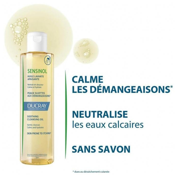 Ducray Sensinol Huile lavante apaisante pour peaux sujettes aux démangeaisons 200ml
