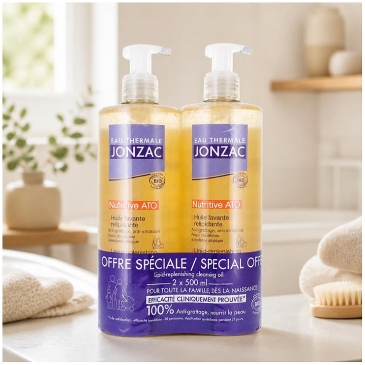 Eau thermale Jonzac Nutritive AP+ Relipiderende wasolie 500ml x2
