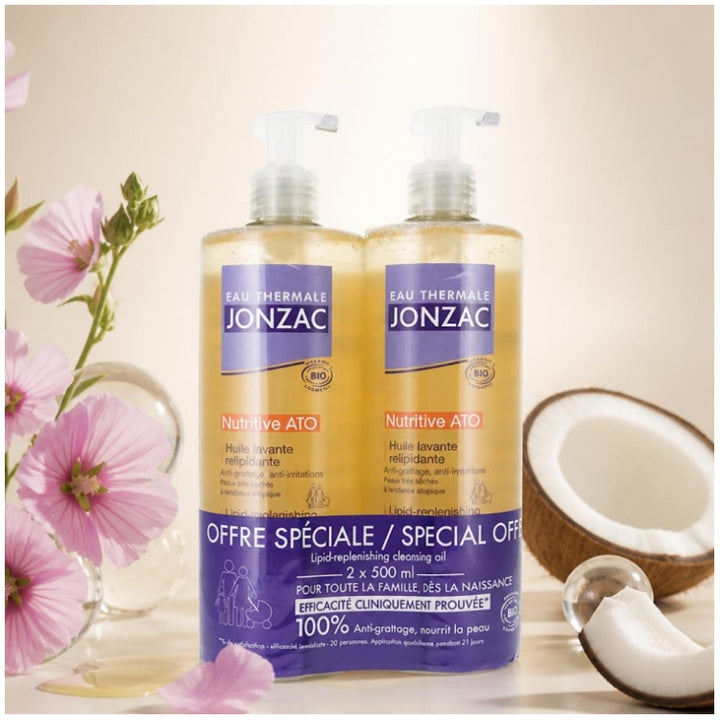 Eau thermale Jonzac Nutritive AP+ Relipiderende wasolie 500ml x2