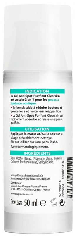 Eau Precieuse Clearskin Zuiverende Anti-puistjesgel 50ml