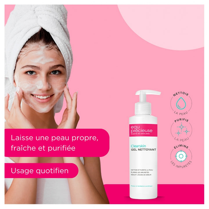 Eau Précieuse Clearskin Purifying Cleansing Gel for Acne-Prone Skin 200ml (6.76 fl oz)
