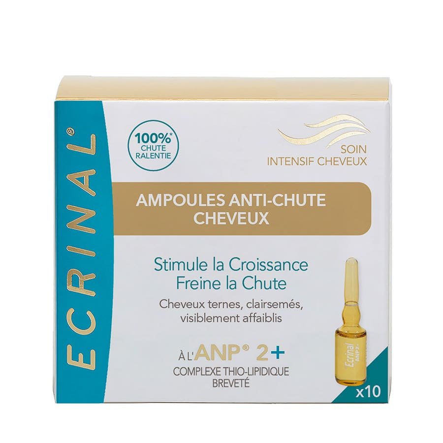 Ecrinal ANP2+ anti - hair loss ampulas 5ml x10 (0.16fl oz x10) - FrenchBeautyHub
