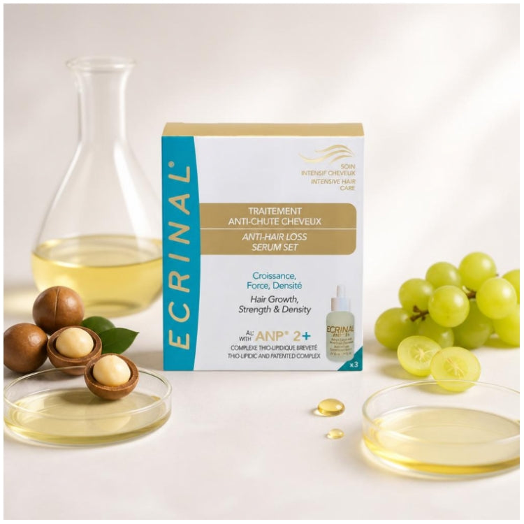 Ecrinal Giftboxes of 3 concentrated Anti-Hair loss serums 50ml x3 (1.69fl oz x3)