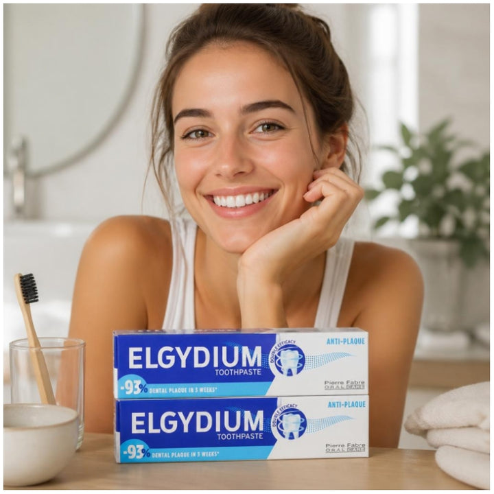 Elgydium Antiplaque معجون أسنان 75ml x2