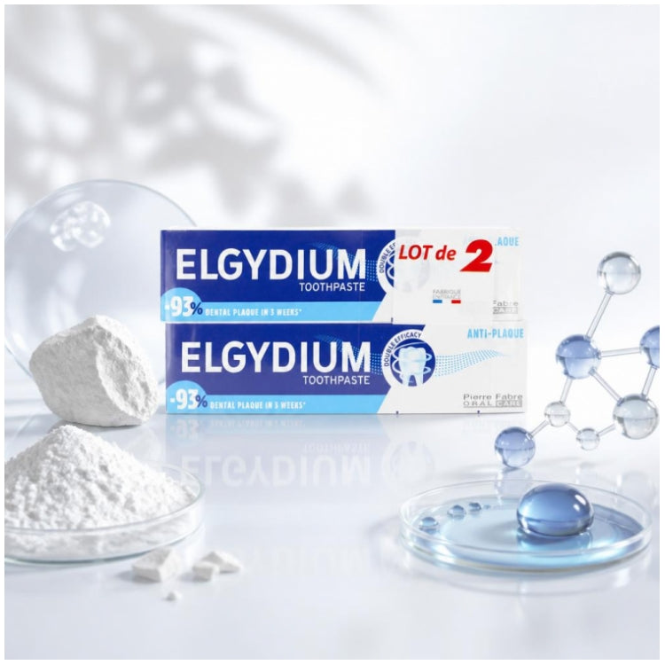Elgydium Antiplaque معجون أسنان 75ml x2