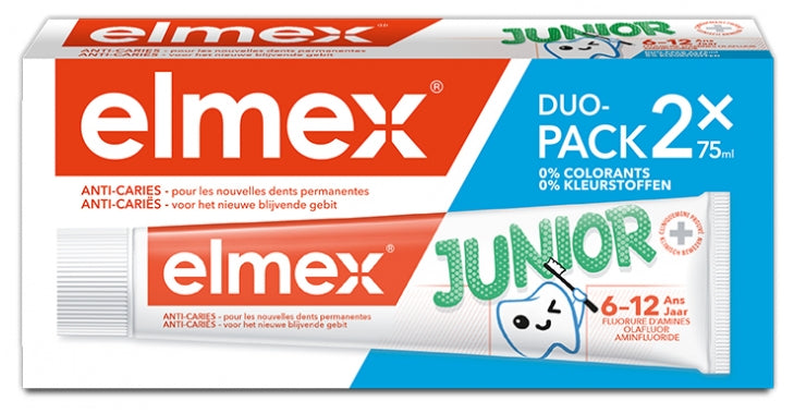 Elmex Junior معجون أسنان للأطفال من عمر 6 إلى 12 سنة 75ml x2