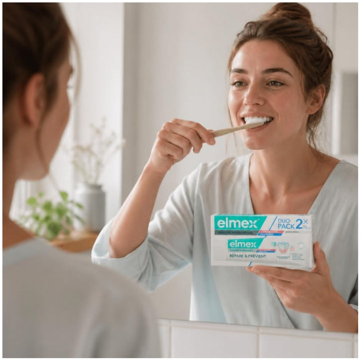 Elmex Sensitive Professional Gum care and whitening toothpaste 75ml x2 (2.54 fl oz)