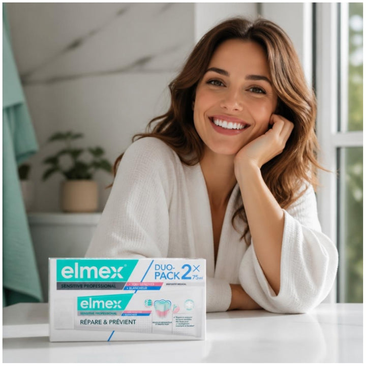 Elmex Sensitive Professional Gum care and whitening toothpaste 75ml x2 (2.54 fl oz)