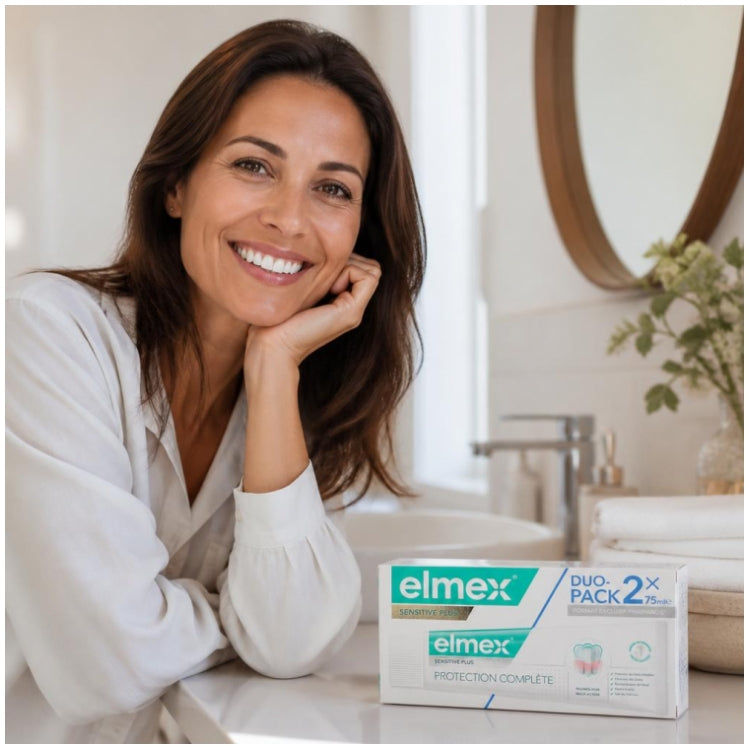 Elmex Sensitive Plus Complete Care معجون أسنان 75ml x2
