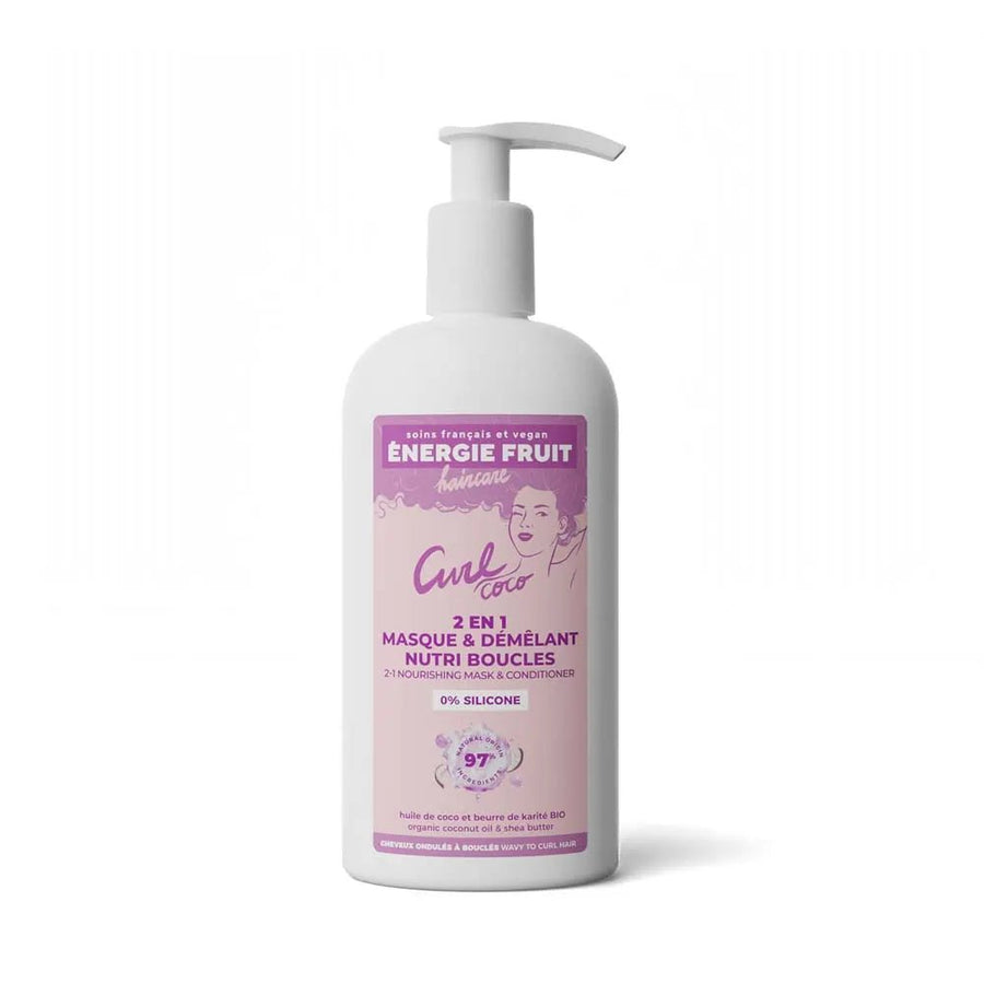 Energie Fruit 2 In 1 Coco & Organic Shea Butter Masks Hair Curls 300ml (10.14fl oz) - FrenchBeautyHub
