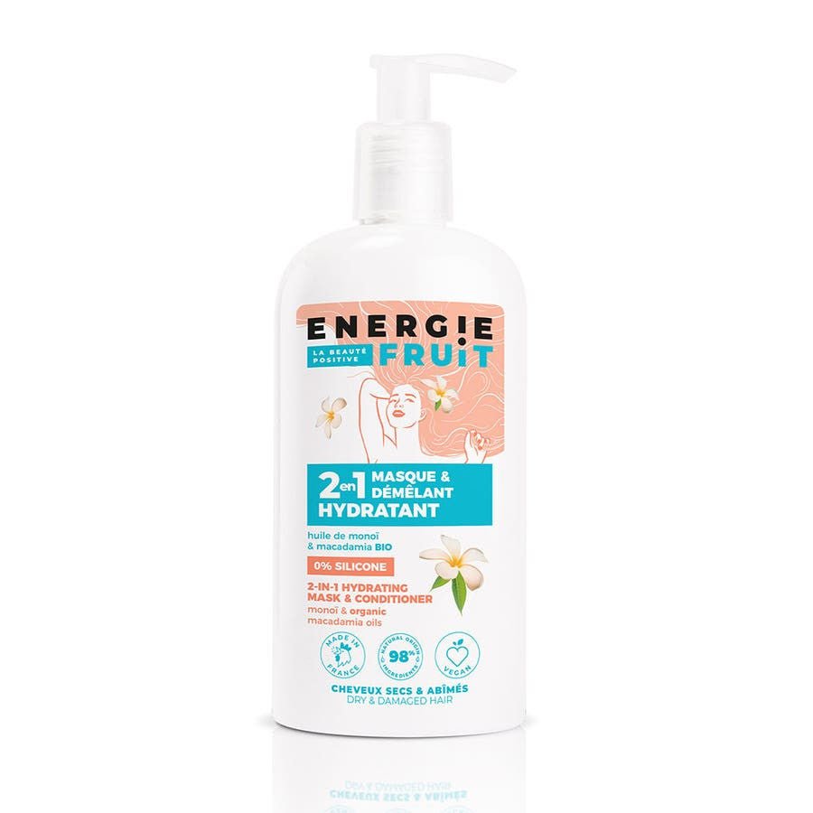 Energie Fruit 2 In 1 Masks Monoe & Organic Macadamia Oil Damaged Hair 300ml (10.14fl oz) - FrenchBeautyHub